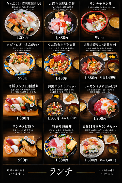 平日お持ち帰り可能です
（お寿司のみ）